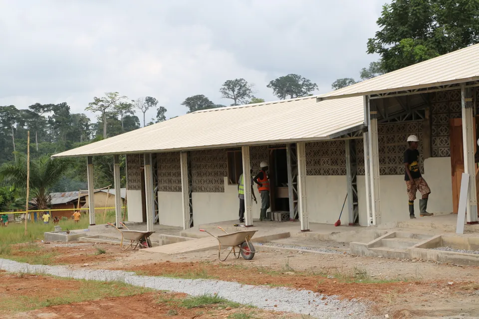Classroom block nearing completion in Ghana