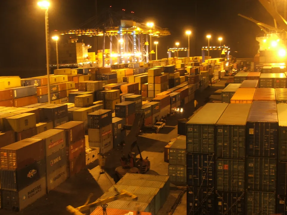 Container terminal at Tema Port, Ghana